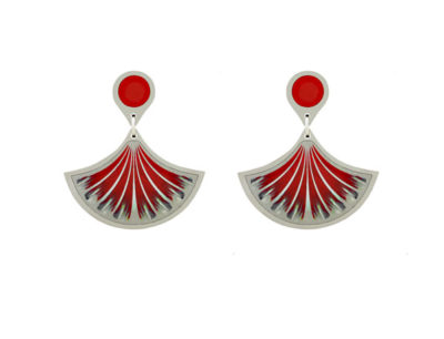 Feather-Red-Earrings
