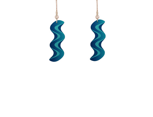 Wave Aqua earrings