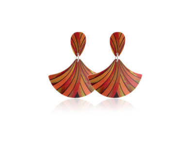 Ribbon-Orange-Earrings