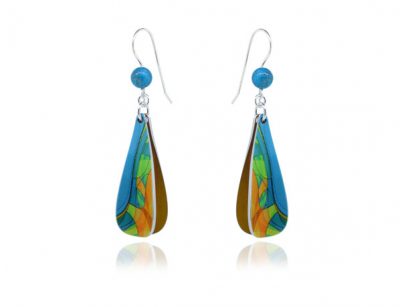 Pixalum Cha-Cha Turquoise earrings