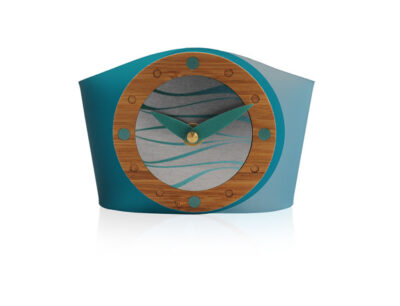 Wave-Turquoise Desk Clock-Front