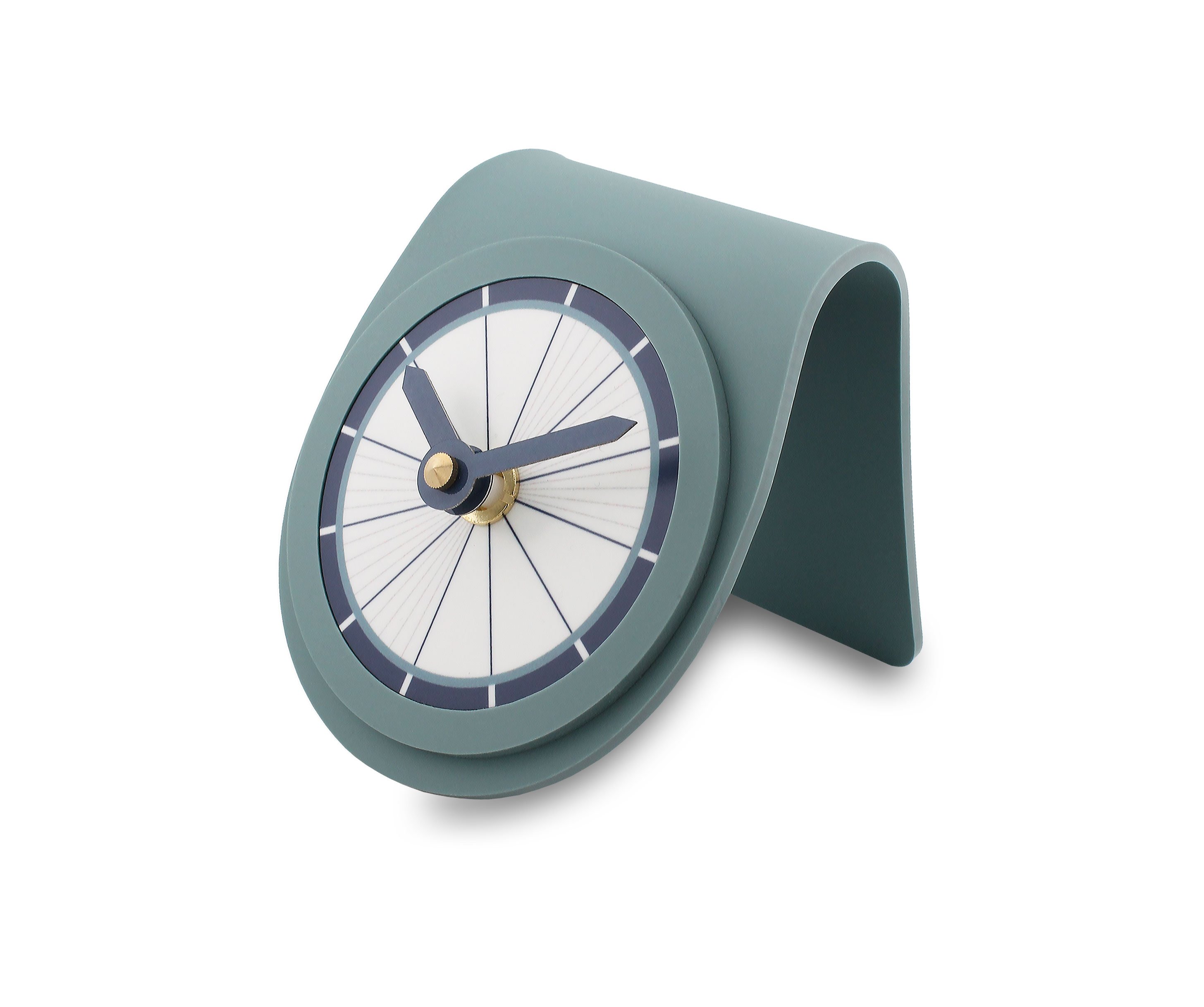 Solo-Synchronise-Blue-Desk-Clock-Side